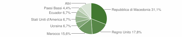 Grafico cittadinanza stranieri - Monteleone di Fermo 2010