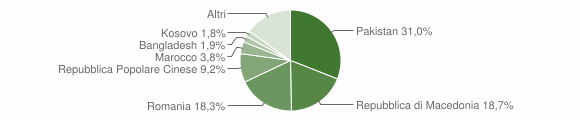 Grafico cittadinanza stranieri - Corridonia 2015