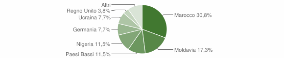 Grafico cittadinanza stranieri - Barchi 2012