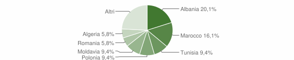 Grafico cittadinanza stranieri - Mombaroccio 2011