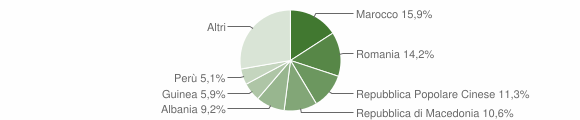 Grafico cittadinanza stranieri - Treia 2011