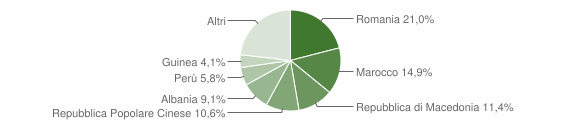 Grafico cittadinanza stranieri - Treia 2015