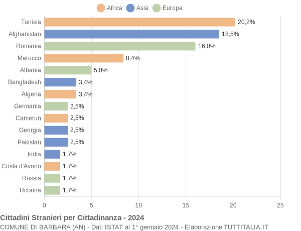 Grafico cittadinanza stranieri - Barbara 2024