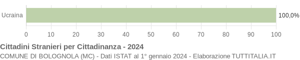 Grafico cittadinanza stranieri - Bolognola 2024