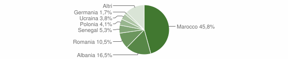 Grafico cittadinanza stranieri - Sassocorvaro 2015