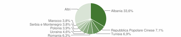 Grafico cittadinanza stranieri - Grottammare 2006