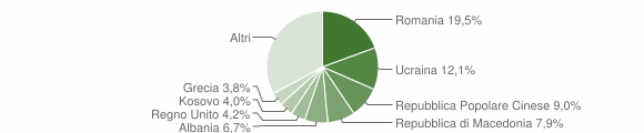 Grafico cittadinanza stranieri - Camerino 2012