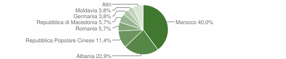 Grafico cittadinanza stranieri - Magliano di Tenna 2006