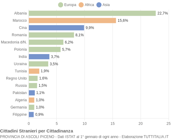 Grafico cittadinanza stranieri - 2007