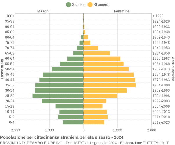 Grafico cittadini stranieri - 2024