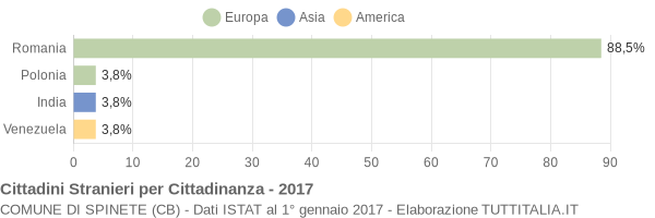 Grafico cittadinanza stranieri - Spinete 2017