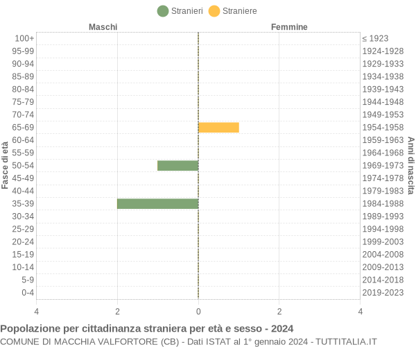 Grafico cittadini stranieri - Macchia Valfortore 2024