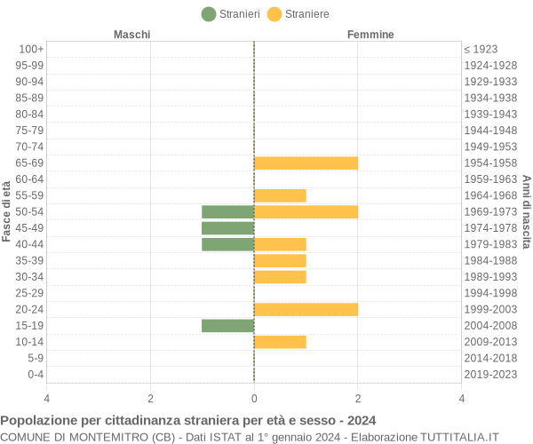 Grafico cittadini stranieri - Montemitro 2024