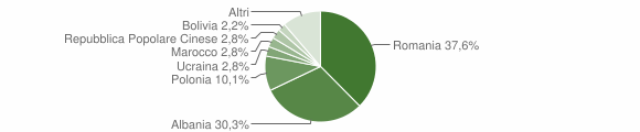 Grafico cittadinanza stranieri - Larino 2010