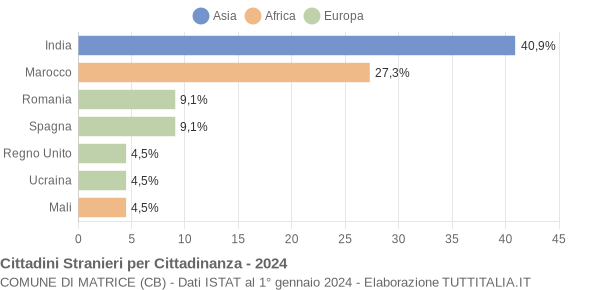 Grafico cittadinanza stranieri - Matrice 2024