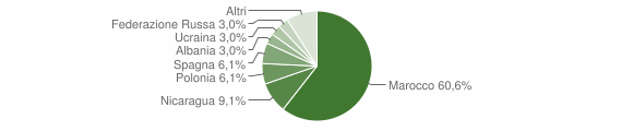Grafico cittadinanza stranieri - Sepino 2006