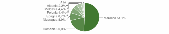 Grafico cittadinanza stranieri - Sepino 2010