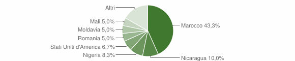 Grafico cittadinanza stranieri - Sepino 2013