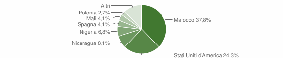Grafico cittadinanza stranieri - Sepino 2014