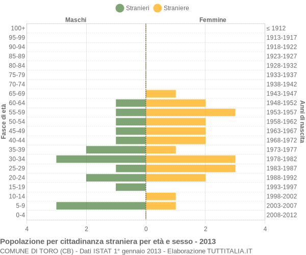 Grafico cittadini stranieri - Toro 2013