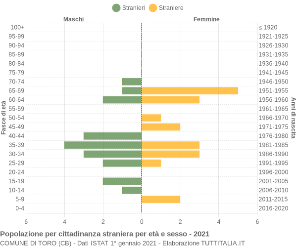 Grafico cittadini stranieri - Toro 2021