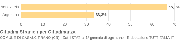 Grafico cittadinanza stranieri - Casalciprano 2006