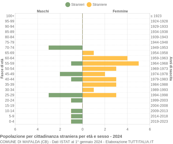 Grafico cittadini stranieri - Mafalda 2024