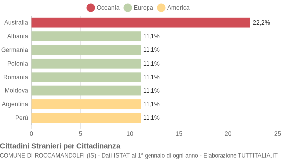 Grafico cittadinanza stranieri - Roccamandolfi 2010