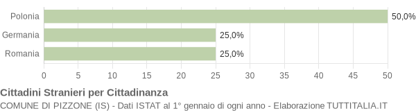 Grafico cittadinanza stranieri - Pizzone 2009