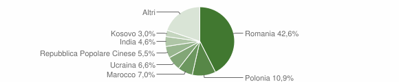 Grafico cittadinanza stranieri - Isernia 2011