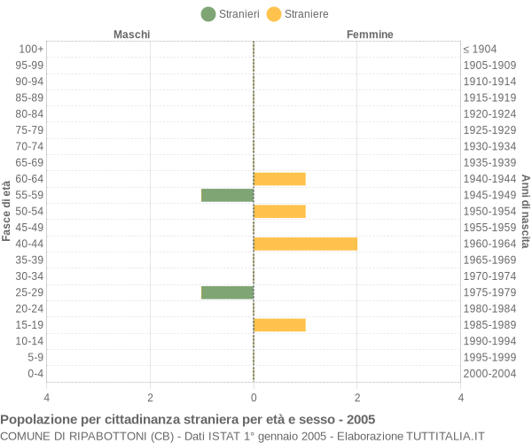 Grafico cittadini stranieri - Ripabottoni 2005