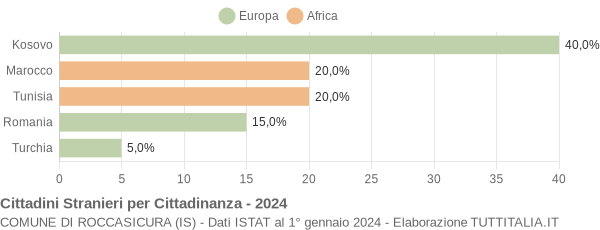 Grafico cittadinanza stranieri - Roccasicura 2024