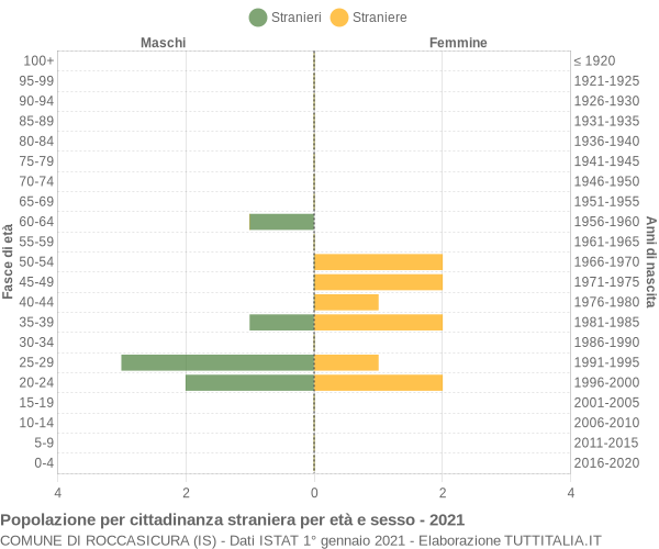 Grafico cittadini stranieri - Roccasicura 2021