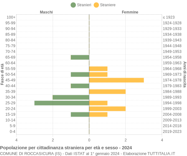 Grafico cittadini stranieri - Roccasicura 2024