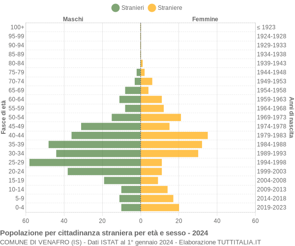 Grafico cittadini stranieri - Venafro 2024