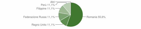 Grafico cittadinanza stranieri - Monastero di Lanzo 2013