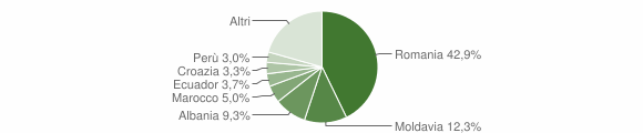 Grafico cittadinanza stranieri - Cumiana 2012