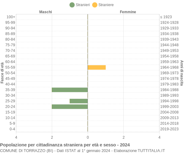 Grafico cittadini stranieri - Torrazzo 2024