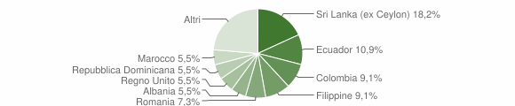 Grafico cittadinanza stranieri - Belgirate 2010