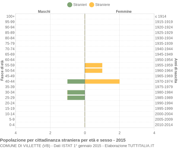 Grafico cittadini stranieri - Villette 2015