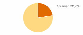 Percentuale cittadini stranieri Comune di Chiesanuova (TO)