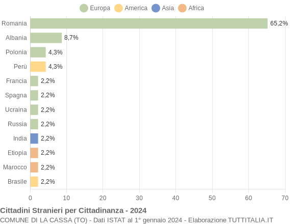 Grafico cittadinanza stranieri - La Cassa 2024