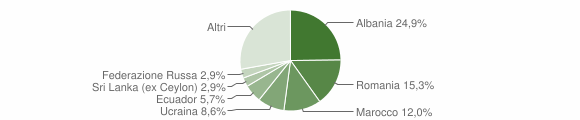 Grafico cittadinanza stranieri - Meina 2012