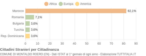 Grafico cittadinanza stranieri - Montaldo Roero 2004