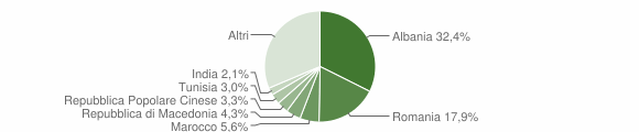 Grafico cittadinanza stranieri - Valenza 2010