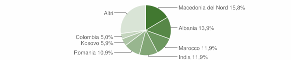 Grafico cittadinanza stranieri - Borgo San Martino 2023