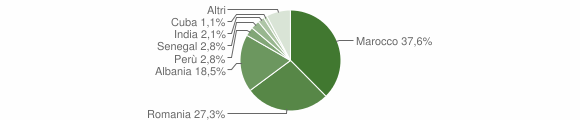 Grafico cittadinanza stranieri - Racconigi 2009