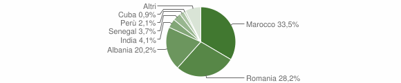 Grafico cittadinanza stranieri - Racconigi 2012