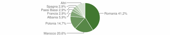 Grafico cittadinanza stranieri - Meana di Susa 2010