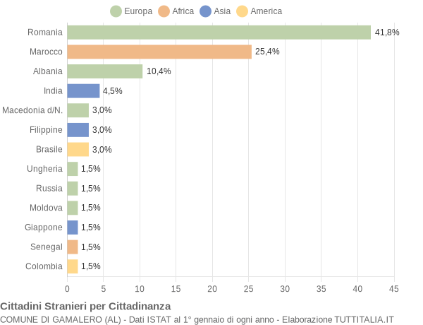 Grafico cittadinanza stranieri - Gamalero 2013